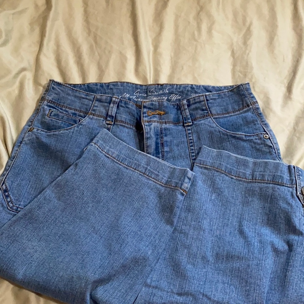 🆕 Gloria Vanderbilt capris jeans Sz8P